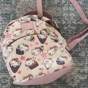 Sanrio Hello Kitty Light Pink Patterned Mini Backpack by Loungefly